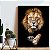 Quadro Decorativo Canvas Animal Leão de Judá Colorido Vertical - Imagem 1