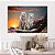 Quadro Decorativo Canvas Animais Selvagens Casal Tigres Bancos Horizontal - Imagem 4