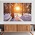 Quadro Decorativo Canvas Floresta com Árvores na Neve Horizontal - Imagem 4
