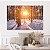 Quadro Decorativo Canvas Floresta com Árvores na Neve Horizontal - Imagem 3