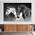 Quadros Decorativos Canvas Cavalos Selvagens Preto e Branco Horizontal - Imagem 4