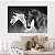 Quadros Decorativos Canvas Cavalos Selvagens Preto e Branco Horizontal - Imagem 2