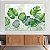 Quadro Decorativo Canvas Arte Abstrata Folhas Costela De Adão Verdes Horizontal - Imagem 2