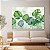 Quadro Decorativo Canvas Arte Abstrata Folhas Costela De Adão Verdes Horizontal - Imagem 3