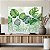 Quadro Decorativo Canvas Arte Abstrata Folhas Costela De Adão Verdes Horizontal - Imagem 5
