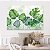 Quadro Decorativo Canvas Arte Abstrata Folhas Costela De Adão Verdes Horizontal - Imagem 4