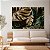 Quadro Decorativo Canvas Costela De Adão Dourada e Verde Horizontal - Imagem 2