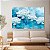 Quadro Decorativo Canvas Arte Floral Flor de Lótus Azul e Branco Horizontal - Imagem 4