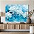 Quadro Decorativo Canvas Arte Floral Flor de Lótus Azul e Branco Horizontal - Imagem 5