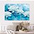 Quadro Decorativo Canvas Arte Floral Flor de Lótus Azul e Branco Horizontal - Imagem 3