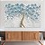 Quadro Decorativo Canvas Arte Floral Sakura Flor de Cerejeira Azul e Branco Horizontal - Imagem 3
