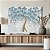 Quadro Decorativo Canvas Arte Floral Sakura Flor de Cerejeira Azul e Branco Horizontal - Imagem 5