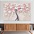 Quadro Decorativo Canvas Arte Floral Sakura Flor de Cerejeira Rosa e Branco Horizontal - Imagem 2