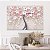 Quadro Decorativo Canvas Arte Floral Sakura Flor de Cerejeira Rosa e Branco Horizontal - Imagem 3