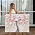 Quadro Decorativo Canvas Arte Floral Sakura Flor de Cerejeira Rosa e Branco Horizontal - Imagem 1
