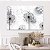 Quadro Decorativo Canvas Dente De Leão Voando Preto e Branco Horizontal - Imagem 2