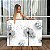Quadro Decorativo Canvas Dente De Leão Voando Preto e Branco Horizontal - Imagem 1