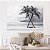 Quadro Decorativo Canvas Praia com Coqueiros Preto e Branco  Horizontal - Imagem 4