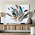 Quadro Decorativo Canvas Penas Coloridas Pequenas e Grandes Fundo Branco Horizontal - Imagem 5