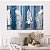 Quadro Decorativo Canvas Arte Abstrata Penas e Paisagem Glacial Azul e Branco Horizontal - Imagem 4