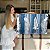 Quadro Decorativo Canvas Arte Abstrata Penas e Paisagem Glacial Azul e Branco Horizontal - Imagem 7