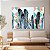 Quadro Decorativo Canvas Arte Abstrata Penas e Formas Geométricas Coloridas Horizontal - Imagem 2