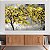 Quadro Decorativo Canvas Árvores Cerejeiras Amarelas em Flor Horizontal - Imagem 2