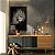 Quadro Decorativo Canvas Animal Selvagem Leão Face Sentado Preto e Branco Vertical - Imagem 3