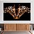 Quadro Decorativo Canvas Animais Casal de Girafas LOVE Fundo Preto Horizontal - Imagem 2