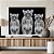 Quadro Decorativo Canvas Animais Selvagens Família de Leoas Preto e Branco Horizontal - Imagem 5