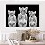 Quadro Decorativo Canvas Animais Selvagens Família de Leoas Preto e Branco Horizontal - Imagem 3
