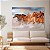 Quadro Decorativo Canvas Animais Cavalos Marrons Correndo Levantando Poeira Horizontal - Imagem 3