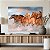 Quadro Decorativo Canvas Animais Cavalos Marrons Correndo Levantando Poeira Horizontal - Imagem 5