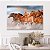 Quadro Decorativo Canvas Animais Cavalos Marrons Correndo Levantando Poeira Horizontal - Imagem 2