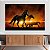 Quadro Decorativo Canvas Animais Cavalos Corcel Correndo ao Pôr do Sol Horizontal - Imagem 3