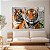 Quadro Decorativo Canvas Animais Selvagens Casal De Tigres Horizontal - Imagem 3