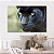 Quadro Decorativo Canvas Animal Selvagem Face Pantera Negra Horizontal - Imagem 3