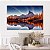 Quadro Decorativo Canvas Montanhas e Pinheiros Espelhados em Lago Cristalino Horizontal - Imagem 3