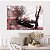 Quadro Decorativo Canvas Barcos na Beira Lago com Árvores Rosé Horizontal - Imagem 3