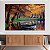 Quadro Decorativo Canvas Floresta Barco no Lago da Floresta Outono Horizontal - Imagem 2