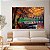 Quadro Decorativo Canvas Floresta Barco no Lago da Floresta Outono Horizontal - Imagem 3