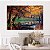Quadro Decorativo Canvas Floresta Barco no Lago da Floresta Outono Horizontal - Imagem 4