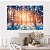 Quadro Decorativo Canvas Floresta Brilhante Nevada Pinheiros Horizontal - Imagem 4