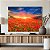 Quadro Decorativo Canvas Campo De Tulipas Vermelhas ao Pôr do Sol Horizontal - Imagem 5