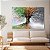 Quadro Decorativo Canvas Árvore Colorida Estações do Ano Horizontal - Imagem 3