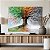Quadro Decorativo Canvas Árvore Colorida Estações do Ano Horizontal - Imagem 5