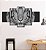 Quadros Decorativos  Tigre Branco Olhos Azuis 115x60cm - Imagem 1