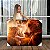 Quadro Decorativo Canvas Abstrato Índia e Urso Horizontal - Imagem 1