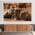Quadro Decorativo Canvas Animais Selvagens Família De Tigre No Rio Nadando Horizontal - Imagem 2