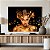 Quadro Decorativo Canvas Face Mulher Dourada com Flores Luxo Horizontal - Imagem 5